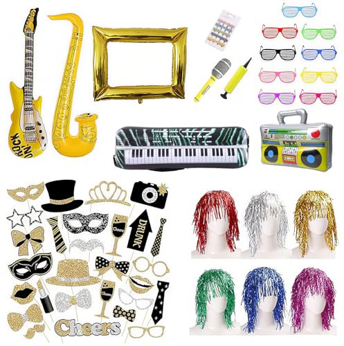 Raxfekro Atrezzo photocall Boda Accesorios Photo Booth Props Party photocall cumpleaños para Fiesta de Cumpleaños, Navidad, Boda, Auto Fotografía DIY Photo Booth Props Kit