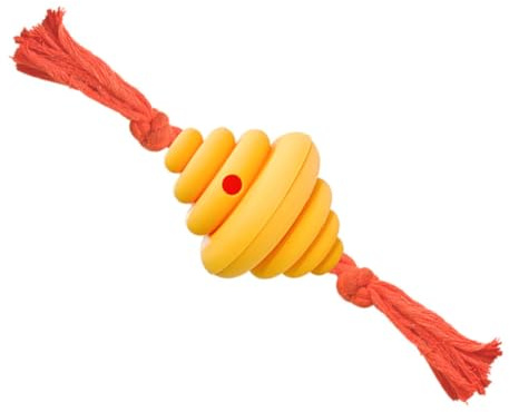 JOINPAYA Pelota Interactiva para Perros Juguete de Masticar Resistente y Dispensador de Comida Lento con Diseño de Panal Alimentación Saludable y Entrenamiento de Mascotas