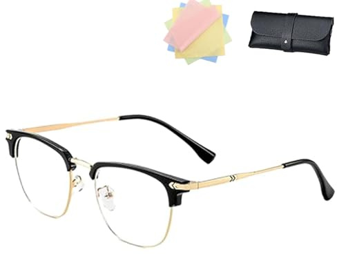 DPKSML Autofokus-Brille, Halbrahmen-Lesebrille mit Anti-Blaulicht-Effekt für Herren und Damen