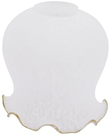 Abat-jour tulipe en verre dépoli – Élégant abat-jour tambour suspendu pour décoration moderne, luminaire de table élégant