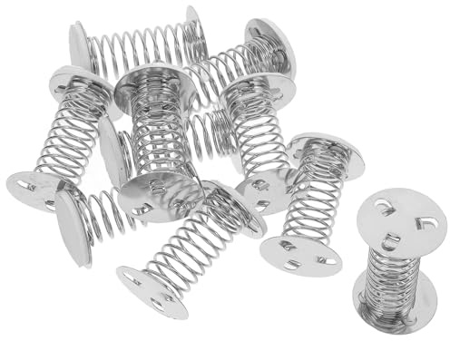 ifundom Kit 10 Pezzi Base Oscillante a Spirale Autoadesiva in Metallo Argento per Bambola Che Scuote la Testa Molle per Artigianato e Decorazioni Primaverili da Scrivania per e Adulti