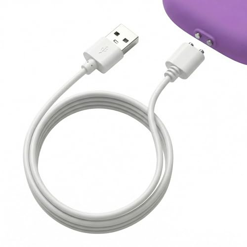 7 mm Chargeur Magnétique compatible Womanizer, 2-pin Câble USB Aimanté | 2-pin Chargeur Vibromasseurs Feminin USB AAdultes Vibrateurs Charge apide Sécurisée Blanc