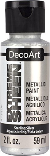 Deco Art Americana Extreme Glanz Jar der Farbe, Acryl, Sterling Silber, 3,5 x 3,5 x 10 cm