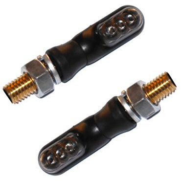 Forbikes Mini Led-Anzeigen „Pille“ Rauchglas Genehmigt 03-0251 Schwarz Tg.Unica