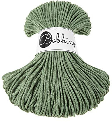 Bobbiny Oeko-Tex Kordel 3 mm x 100 Meter für Makramee und Handwerk in Eukalyptusgrün