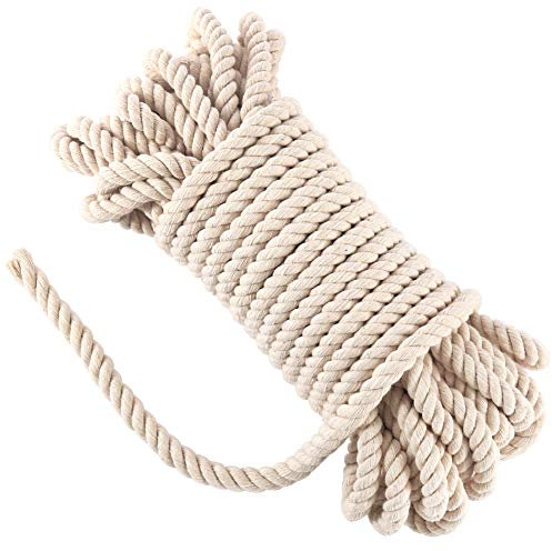 Vivifying 15M 10mm Makramee Garn, Starke Baumwolle 8mm Makramee Kordel für DIY Basteln, Geschenke
