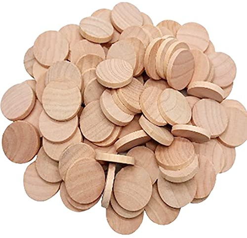 JIHUOO 50 Pièces Tranches Rondelles de Bois Naturel Disques Rond Inachevé pour Artisanat et Décoration