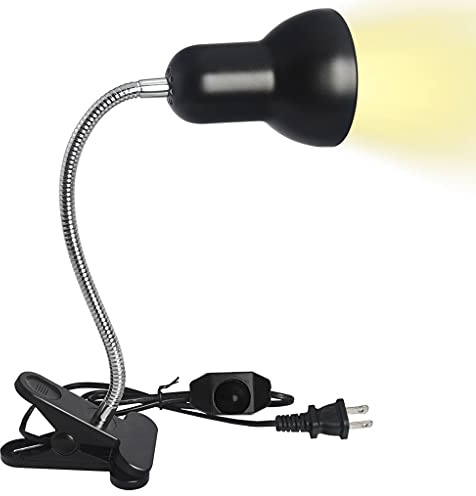 Somesino Simulated Sunlight Bulb with Rotating Bracket and Adjustable Temperature/Timer Switch Perfect Heat Radiation Function of Lizard Tortoise Crawler (with 3 Bulbs) (A-US-Reptile Basking Lamp)