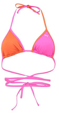 PUMA Damen Wrap Triangle Bikini Top, Pink / Chili, S EU