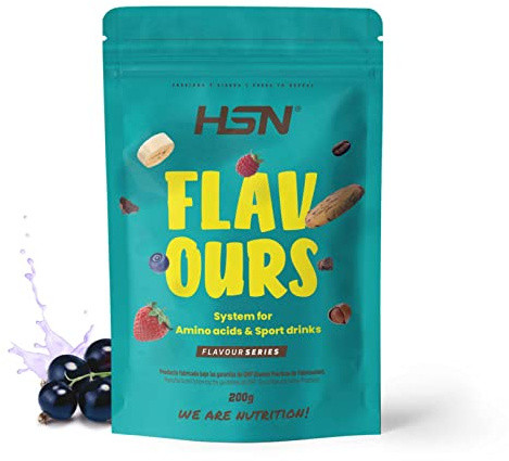 Saborizante para Aminoácidos y Bebidas Deportivas de HSN | Sabor Grosella 200 g = 36 Tomas Por Envase | Para la Dieta Keto y Vegana | Extremadamente Bajo en calorías y azúcar | No-GMO, Sin Gluten