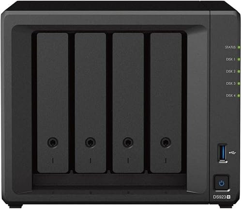 Synology Solution NAS de bureau DS923+ 64 To à 4 baies, installée avec 4 disques HAT5300 de 16 To