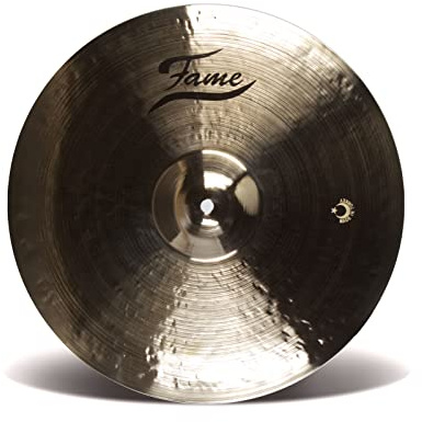 Fame Masters B20 Medium Crash 16, Brilliant, Handgehämmertes Profi Crashbecken, B20 Bronze, Perfekt für Pop, Rock, Punkrock, Hip-Hop, Jazz, Ausgewogener schimmernder Klang
