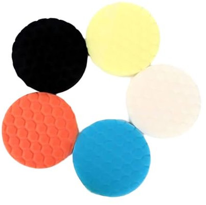 DSOUWEH Kit di tamponi per lucidatura lavabili e riutilizzabili da 5 pacchi/lotto per una lucidatura efficace Pratico tampone per lucidatura in spugna di cotone, 5 pollici 125 mm