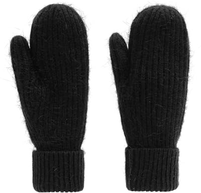 Ever Bloom Damen Handschuhe Herbst Winter, Fausthandschuhe Fäustlinge warm Strickhandschuhe Outdoor