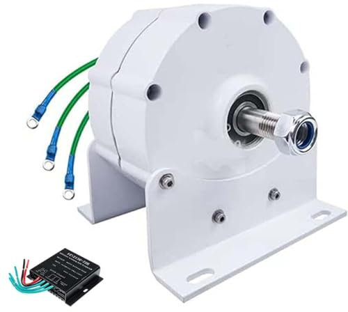 Generador De Imán Permanente,4000W,5000W,6000W,8000W Generador De Imán Permanente Trifásico Sin Engranajes con Base,Generador De Turbina Eólica De Alternador 12V 24V 48V,4000W-48V