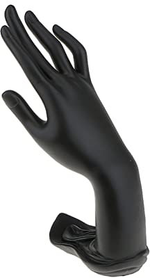 Gerrit Schmuckständer, Schmuck-Finger-Display, Mannequin-Ständer, Armband-Schmuckhalter, weiblich, schwarze Schaufensterpuppe, Hand-Display, Schmuck, Armband, Ring, Handschuh-S