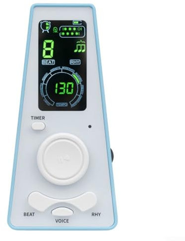 Elektronisches Metronom mit Digitalanzeige, einstellbares Tempo, tragbar und praktisch, ideal für Musiker (blau)