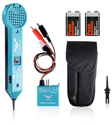 JENABOM Tone Generator Kit, Wire Tracer Circuit Tester, 200EP High Accuracy Cable Tester, Line Finder Toner Inductive Amplifier Variable Tone Generator for Network Cable Collation