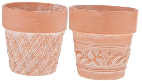 BESPORTBLE 2stücke Terrakotta Blumentopf für Sukkulenten Gartenpflanztopf Kreatives Pflanzgefäß für Schreibtisch Geeignet für Innen und Außenbereich Zufälliger Stil