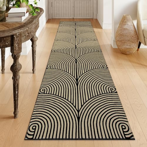 Tiffasea Kitchen Rugs Runners for Hallways 2.6'x10' Washable Runner Rug Reversible Entryway Rug Cotton Hand-Woven Floor Carpet Runner for Bathroom Bedroom Laundry Room