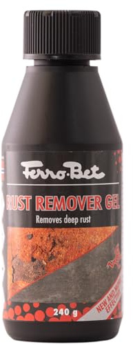 Ferro-bet Rust Remover Converter for Metal, 240g | Thick Liquid Non-Drip Gel Formula Converts Rust into a Ready to Paint Surface - Trusted Norwegian Product Since 1955