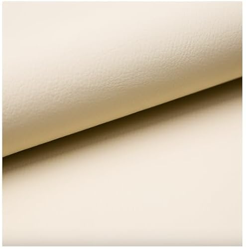 TAPHICEROS Leder Reparatur Set | Cremig, 1000cm x 140cm | Meterware Kunstleder Lederreparatur Lederflicken Set Hochwertiges Lederflickenset für Autositz Sofa Möbel Bürostuhl DIY