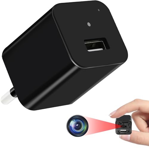 TANGMI Mini Camara Espia, Cargador/Adaptador USB Camara Espia Oculta, Grabación de Vídeo HD 1080P Camaras Espias Camufladas con Detección de Movimiento & Grabación en Bucle