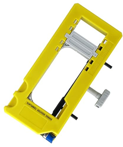 Door Hinge Jig, Adjustable Door Hinge Ccutting Tool, Door Hinge Mortiser Hinge Installation Kit Fit for 3''-5'' Length and Hinge Types of Sqaure, 1/4''‑5/8'' Radius