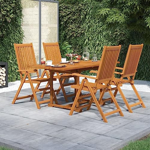 Gartenmöbel-Set, 5-teilig, Massivholz, Akazie