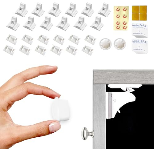 Magnetische Schrankschlösser für Baby – Magnetische Babysicherung Schrankschlösser, Kindersicherungen für Schränke, Schubladen, Türen für den Schulanfang, einfache Installation, kein Werkzeug