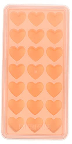 SHOWERORO Ice Cube Maker Tray Heart Shape Silicone Ice Cube Mold Mould Lid Reusable for Drinks Jellies and More Silicone