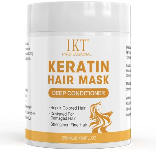 Hair Mask Keratin 250ml, Hydrates & deeply conditionseImproves hoir texture ond shine, Reduce split ends and tames frizz, For All Hair Types