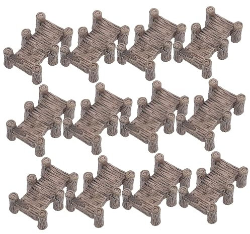 Kisangel 12stücke Teiliges Mini Resin Brückenmodell Langlebige Handgefertigte Gartenbrücken-deko Dekorative Miniaturbrücke Für DIY Landschaftsbau Wetterbeständige Mikro-brückenfigur Für Bas