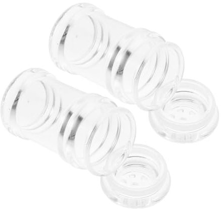TOPPERFUN 2piezas Saleros y Pimenteros Rellenables Diseño De Cristal Novedosos Dispensadores De Sal y Pimienta