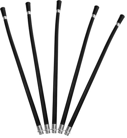 Veemoon 5pezzi Tubo Flessibile Estintore Polvere Con Ugello Ricambio Manichetta Incendio in Plastica Resistente Per Estintori Casa e Auto Facile Installazione e Uso Multidirezionale