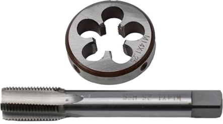 Jeu de tarauds et filières à droite 14 mm x 1,25 LH, filetage fin, tarauds ronds M14 x 1,25, outils manuels, tarauds ronds en métal
