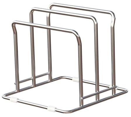 pistro Support de planche à découper en acier inoxydable pour planche à découper et ustensiles de cuisine