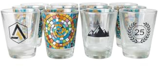Pack de 24 Vasos de Chupito Personalizados con tu Logo o Diseño – Impresión a Todo Color – Set de 24 Chupitos de Vidrio para Fiestas, Bodas, Eventos, Decorativos y Regalos de Empresa