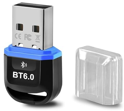 Adaptador USB 6.0 para PC, memoria Bluetooth para Windows 11/10/8.1, dongle para ratón, teclado, auriculares, smartphone, plug & play