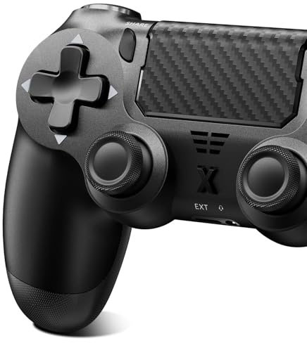 Hycago Manette sans pour PS-4, manette de jeu compatible avec PS-4/Slim/Pro, manette de jeu Bluetooth avec double vibration/écran tactile, capteur gyroscopique à 6 axes 005