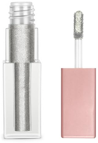 BUTBU Sombra de Ojos liquida, Sombra de Ojos Liquida Plateado, Eyeshadow Perlada Brillante, Somb-ra de Ojo-s Líqui-da Pigmentada Maquillaje, Resistente Agua, para Todos Los Tonos Piel, Plateado