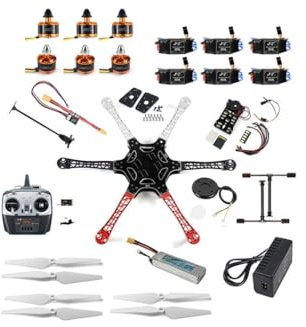 F550 Kit drone esacottero a 6 assi rinforzato con passo 550mm fai da te 2212 920KV Motore T8FB Allineamento(T8FB Full Set)