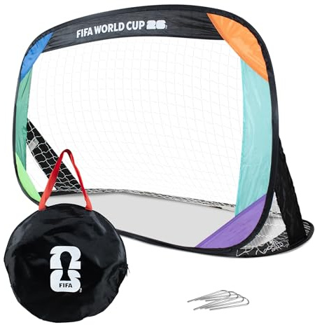 Hy-Pro FIFA World Cup 2026 Pop Up Goal - Football Goals for Kids | Officially Licensed, Portable Training Net for Garden & Outdoor Play