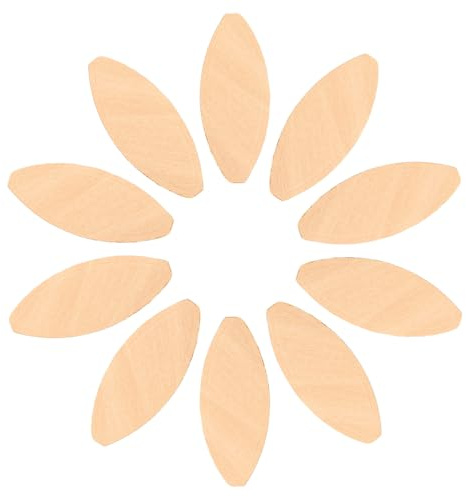AUTSUPPL Lamelles D’assemblage en Bois de Hêtre 100 Pièces Biscuits Ovales pour Travail du Bois Rainurage Précis pour Meubles Accessoires Menuiserie et Bricolage