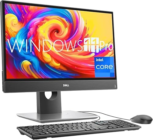 Dell Optiplex 3280 - Ordenador de sobremesa todo en uno, con pantalla de 21,5 pulgadas, Intel Core i7-10700T, 8 GB de RAM, 512 GB SSD, WiFi, Bluetooth, teclado QWERTY US, Windows 11 Pro