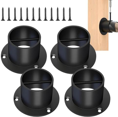 Genérico Supporto per corda con viti, 4 pezzi, supporto decorativo portatile per fissaggio, tappi terminali in corda, per esterni, copertura, recinzione, ponte, scale, terrazza e giardino