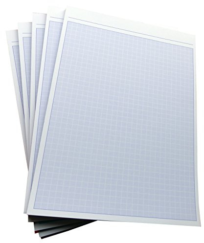 Druckerei Scharlau 3x Notizblocks negativ kariert in BLAU - Notizen - 50 Blatt, DIN A5, 50 Blatt, Qualitäts-Offset-Papier 80g/m² (22743)