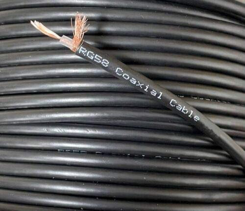 electrosmart RG58 Black Coax/Coaxial Cable - Multi-Strand - Impedance: 50 Ohm - Length 30m