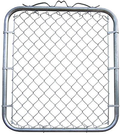 MTB Supply Galvanized Chain Link Garden Walking Fence Gate 48-inch Overall Height by 32-inch Frame Width (Fit a 36-inch Opening), 1 Pack No-Assembly Chain Link Walk-Through Gate.