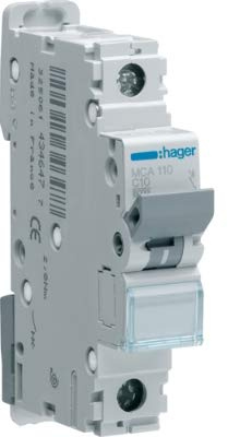 Hager Serie M - Automatischer Magnetschalter -m gebogen -C 6ka 1-polig 16A